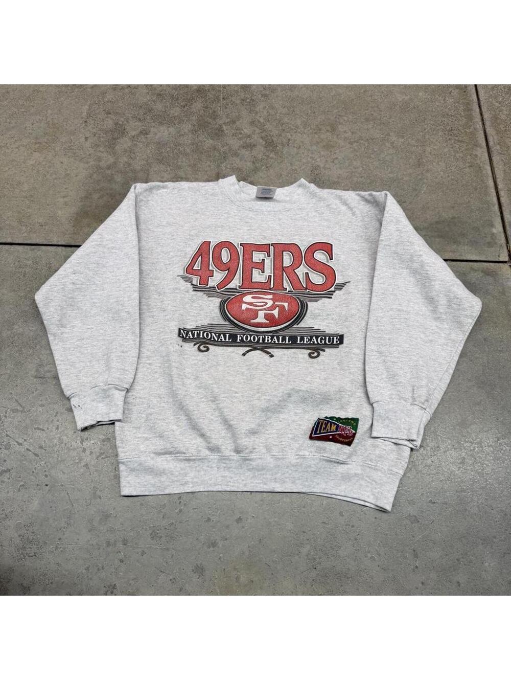 vintage san francisco 49ers made in usa grey crewneck size large